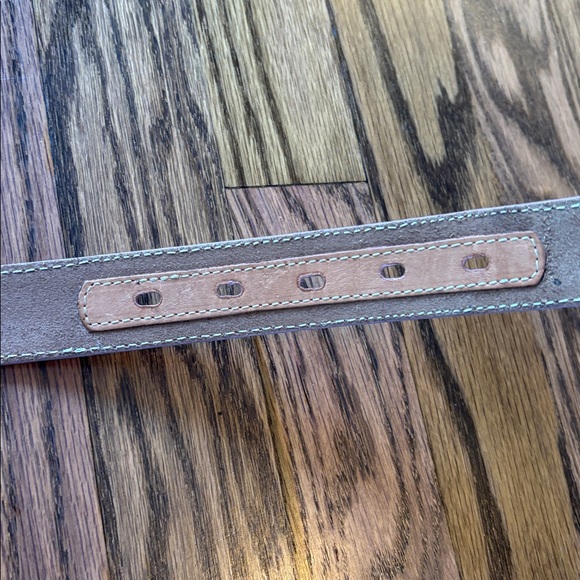 Nocona pink genuine leather western cowgirl belt with horse silver/gold buckle - Picture 7 of 7